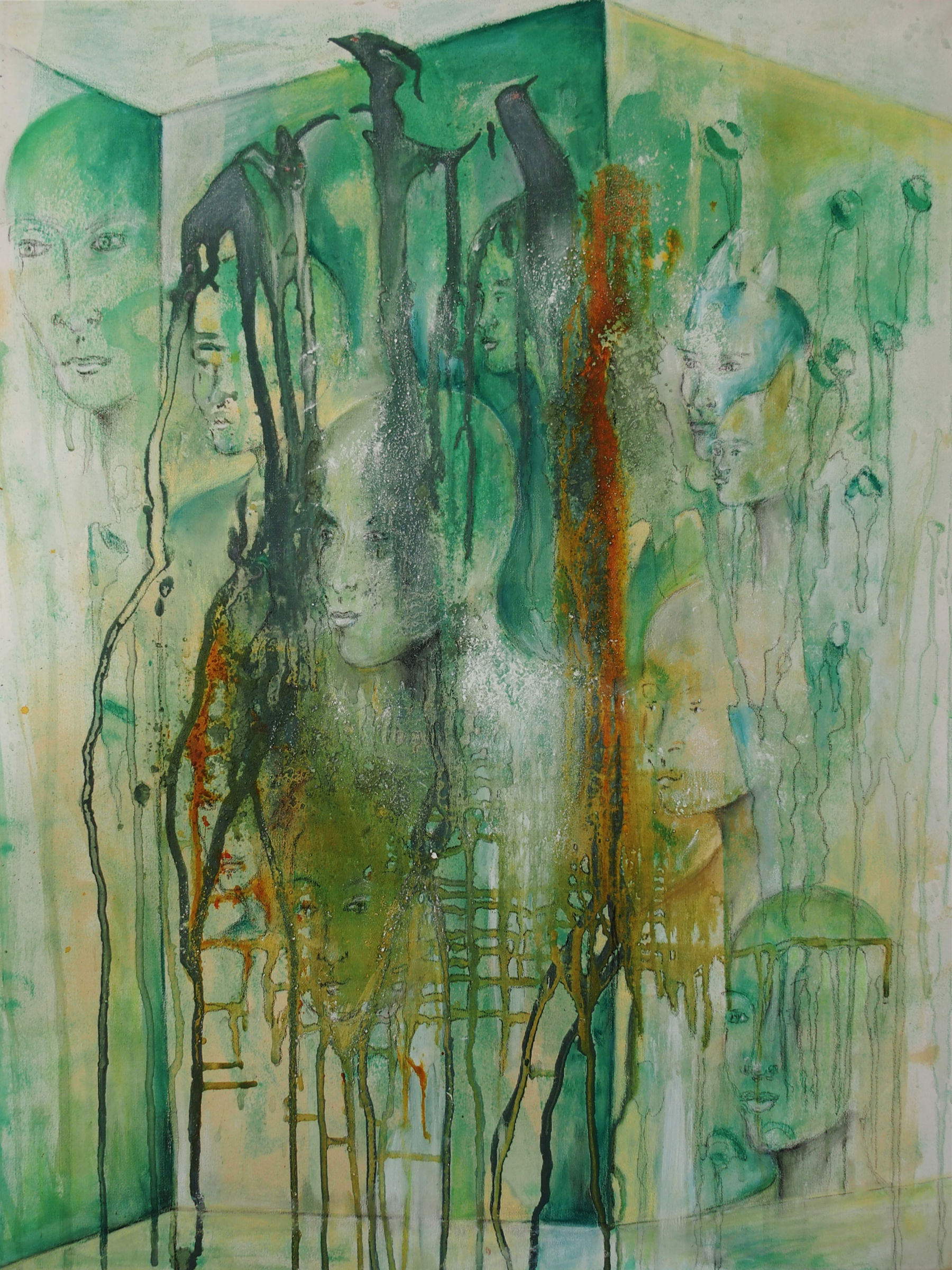 Corona-Blues, 2021, 80 x 60 cm