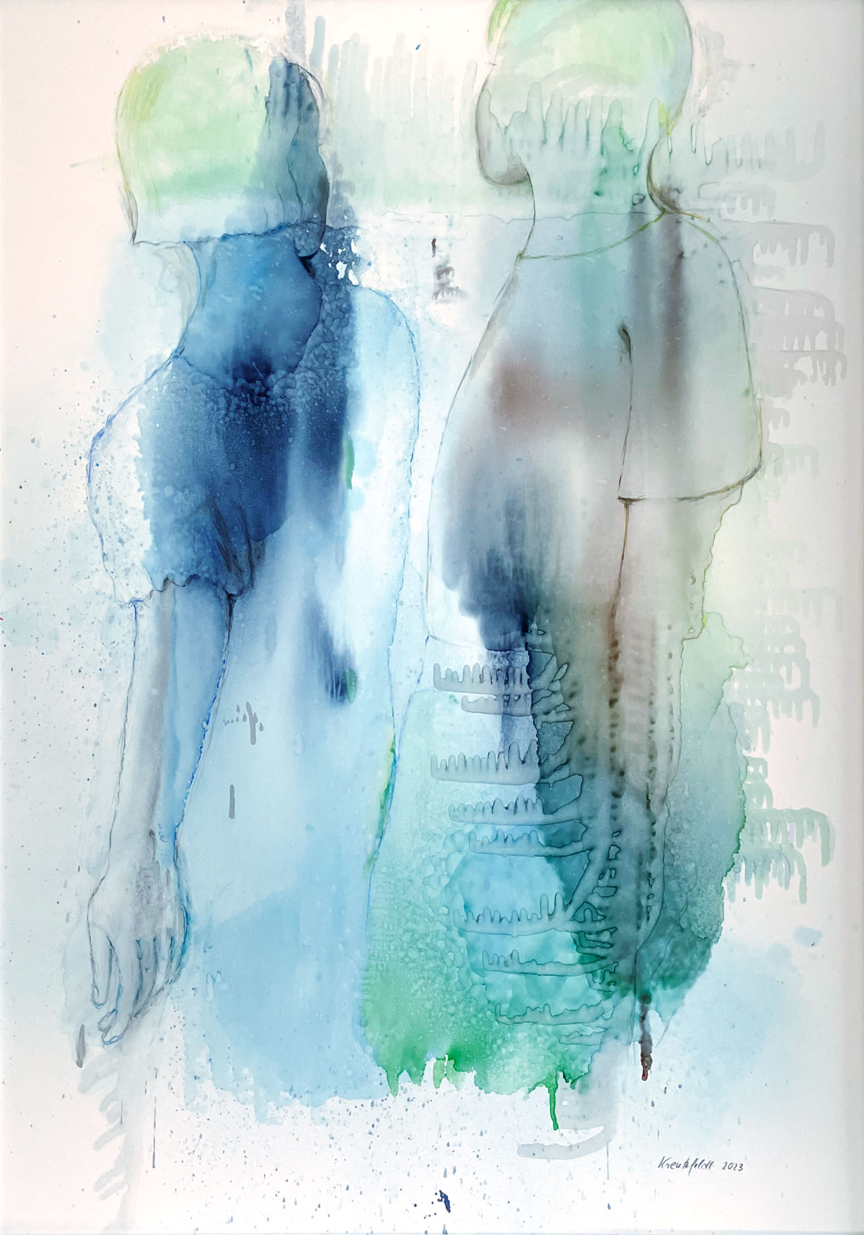 Die Freundinnen, 2023, 100 x 70 cm