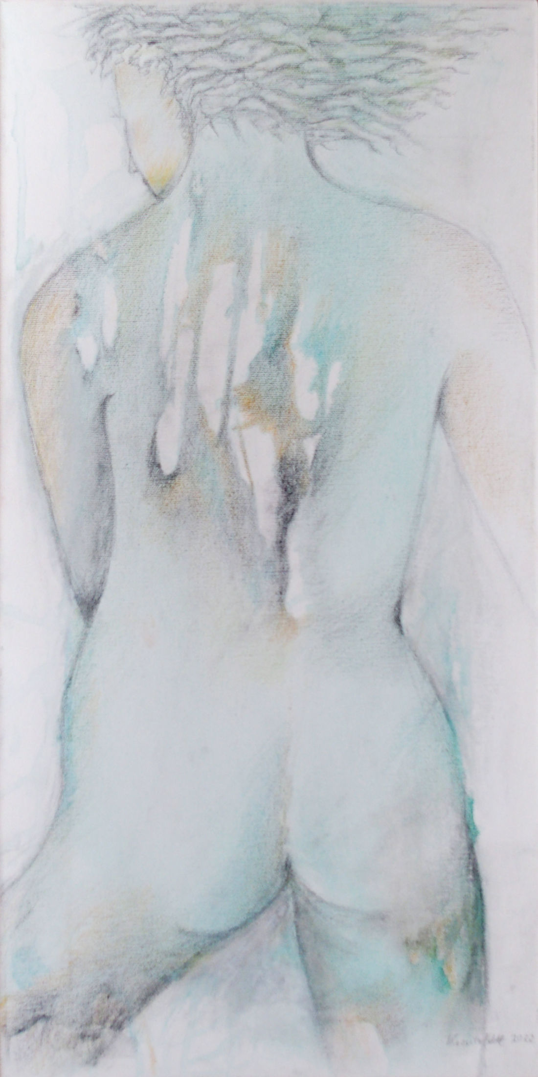 gefallener Engel, 2022, 60 x 30 cm
