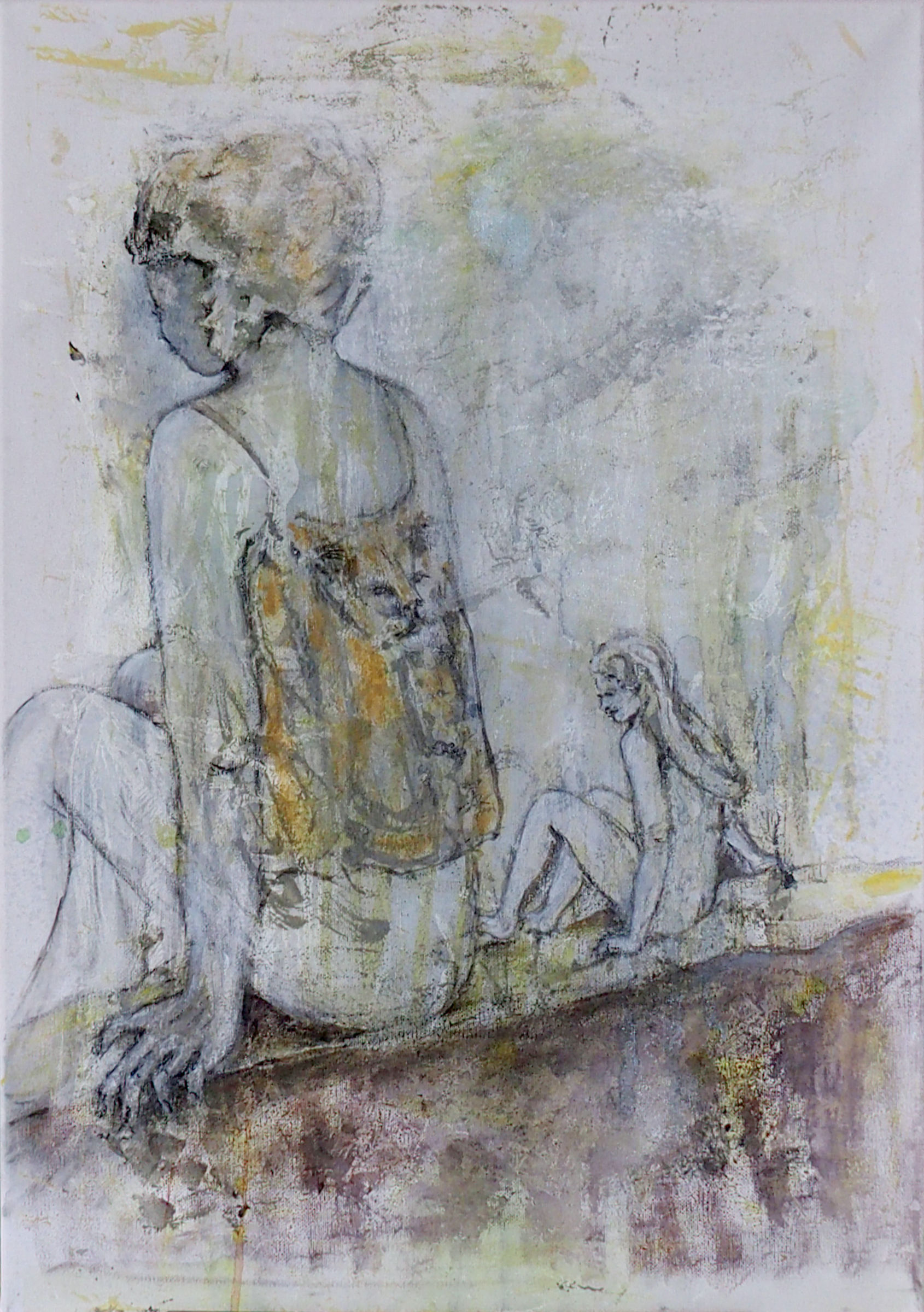 chau mal da unten, 2026, 60 x 40 cm